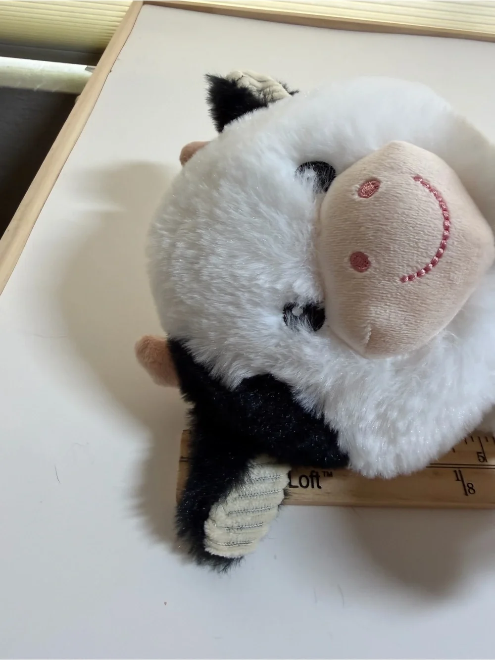Spark Create Imagine Plush Cow - White & Black. Rattle and sensory ears